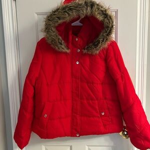 NWT-New Look Red Puffer Jacket